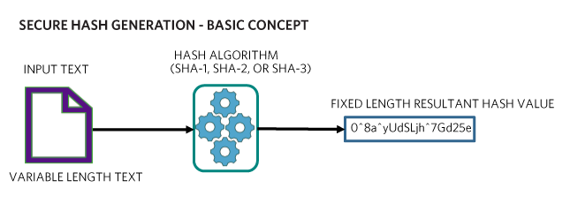 Figure 2. This diagram shows the basic concept of Secure Hash Generation.