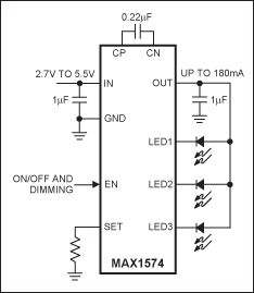 Figure 8. Integrated charge pump with one group of LED current sources