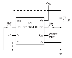 Figure 1. Dual contact mode using pushbutton inputs.