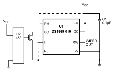 Figure 4. Single contact mode using a microprocessor signal.