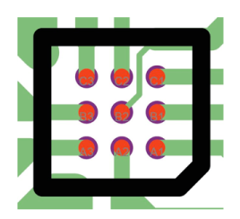 Figure 8. Routing out the GAIN_SLOT pin without using a via.