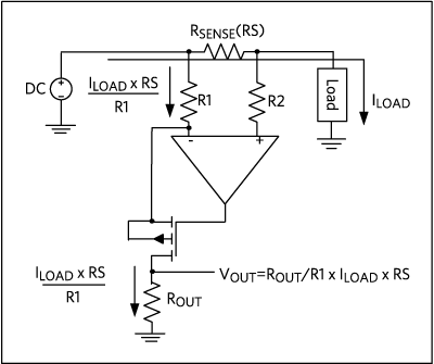 Figure 2. Maxim current-sense topology.