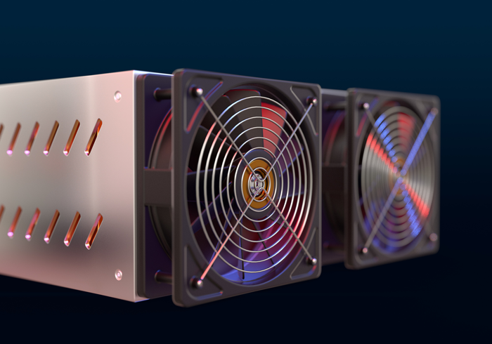 Figure 1. ASIC mining rig.