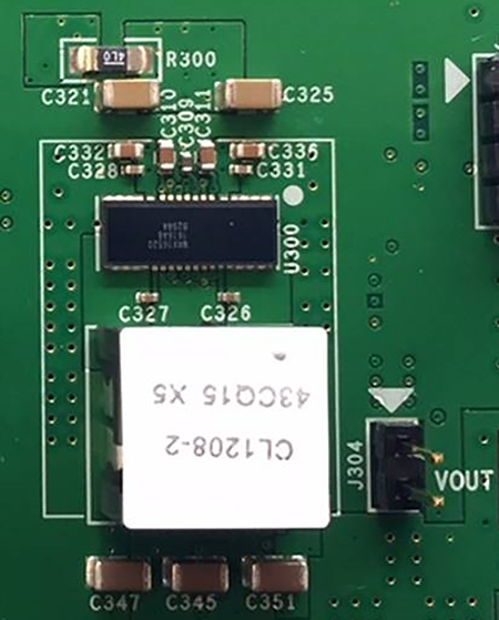 Figure 5. 60A two-phase coupled inductor buck converter PCB.