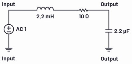 Example of a circuit for a second-order low-pass filter