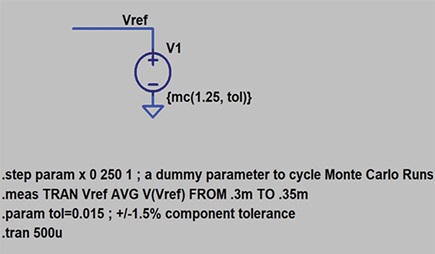 LTspice schematic for a voltage source