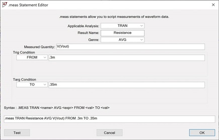 The GUI for entering parameters of interest