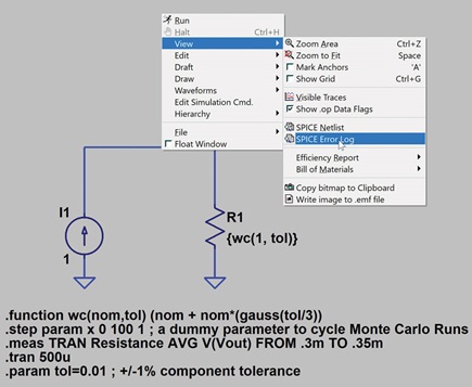 Accessing the LTspice Error Log