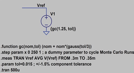 LTspice schematic for a voltage source