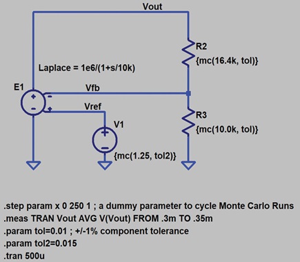 Schematic for tolerance analysis