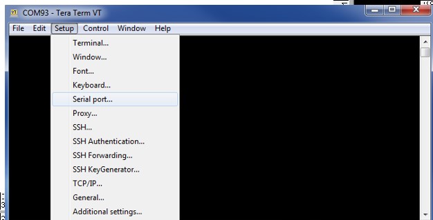 Fig. 10. Opening Serial port