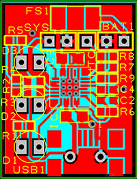 Figure 6. The PCB designed for this charger has been kept as small as possible to make it easier to build it into existing equipment.