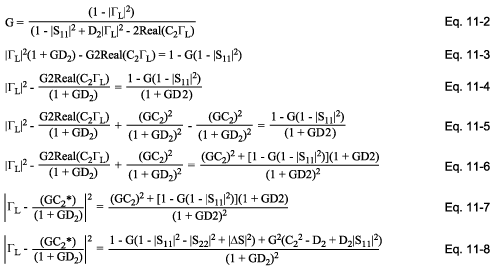 Equation 11-2, 11-3, 11-4, 11-5, 11-6, 11-7 and 11-8