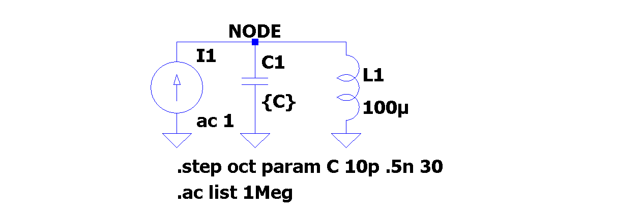 Single Frequency Analysis with Swept Capacitance