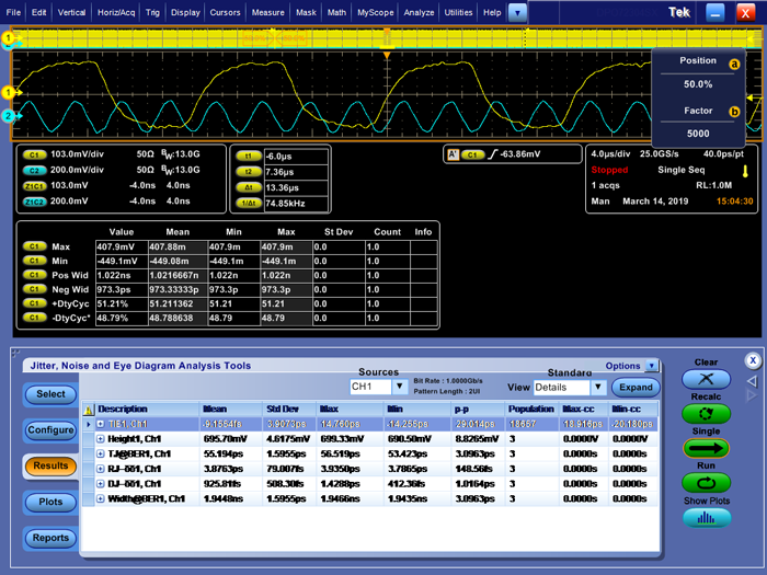 DATACLK input jitter analysis