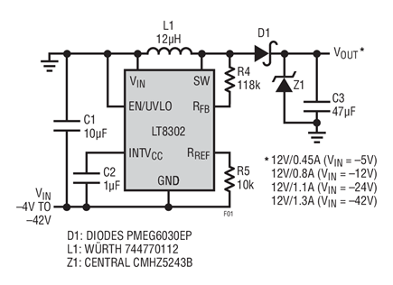 Negative Input to Positive Output Buck-Boost Converter