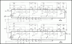 Figure 1. Configured as shown, two filter ICs reconstruct the output of D/A converter while providing antialiasing and sinc-compensation functions.