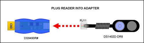 Connect the reader to the adapter