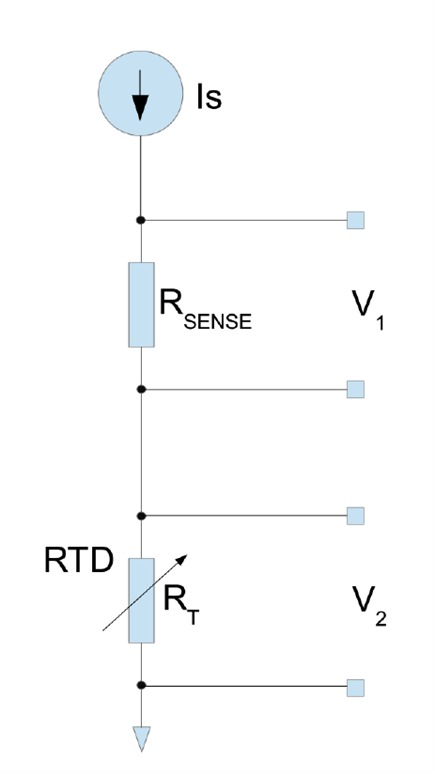 Figure 1. The LTC2983 equivalent circuit during RTD measurement.