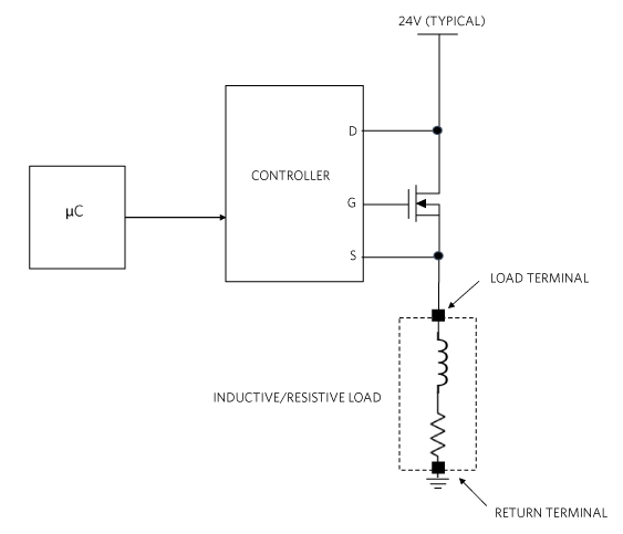 Figure 2. Simplified high-side switch arrangement.