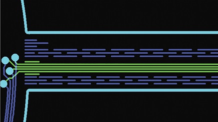 Figure 13. Staggered brick-pattern flex finger stiffeners.