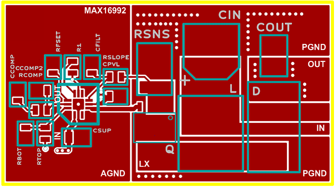 Figure 8. Reference design layout, top layer.