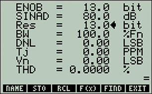 Figure 4. The ENOB Calculator determined that 13 bits of resolution are required in our example.