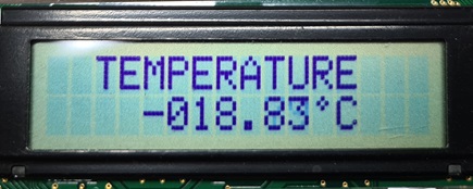 The temperature of the freezer at –18.83°C