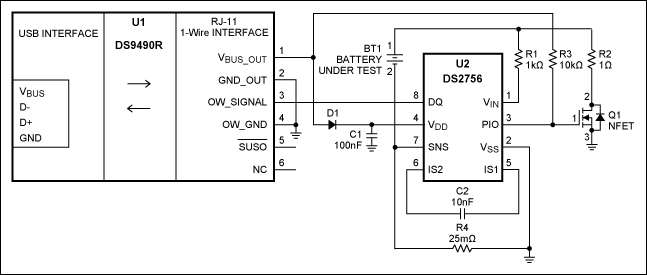 Figure 1. Schematic diagram for an AA-cell discharge characterization circuit.