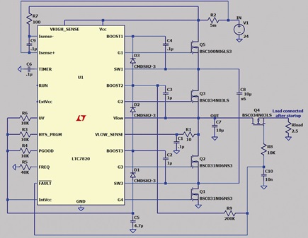 An LTC7820 fixed ratio high power