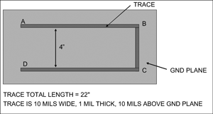 Figure 9. Physical geometry for this example. (Drawing courtesy of Dr. Bruce Archambeault.)