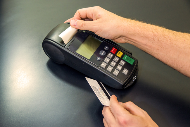 Figure 1. Mobile point-of-sale terminal with a thermal printer.