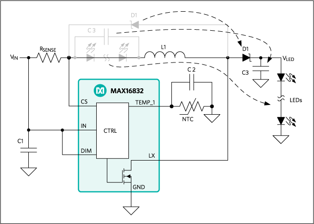 Change topology from high-side buck to boost just requires some rearrangement of the external components.