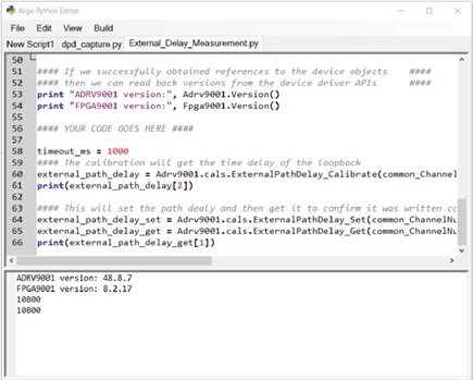 Figure 15. IronPython external delay measurement.