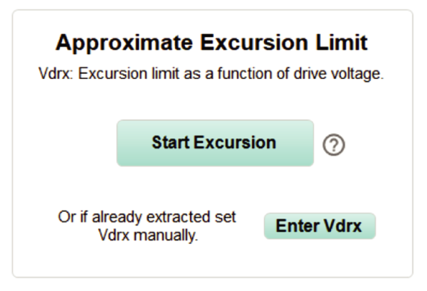 Figure 10. Maximum excursion calibration.