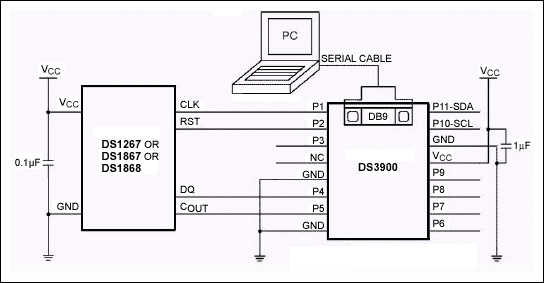 Figure 2. Schematic for DS3Wire application.