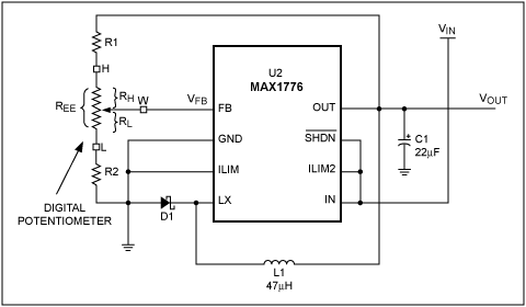 Figure 6. Improving the circuit's precision by adding external biasing resistors.