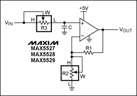 Figure 3. An adjustable filter with gain allows the calibration setting to be frozen via OTP.