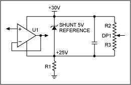 Figure 2. A diagram shows making ground a relative +25V.