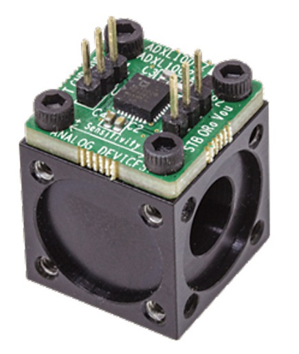 Mechanically optimized mounting block for accelerometer breakout boards