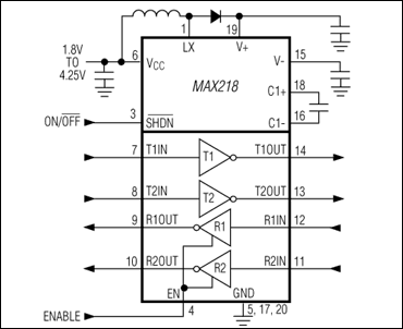 MAX218：典型工作电路