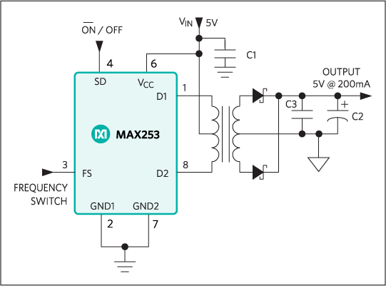 MAX253：典型工作电路