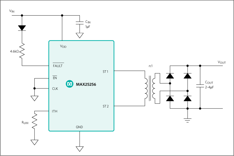 MAX25256: Simplified Block Diagram