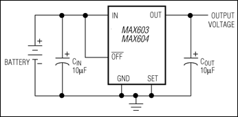 MAX603、MAX604：典型工作电路