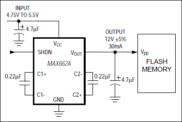 MAX662A：典型工作电路