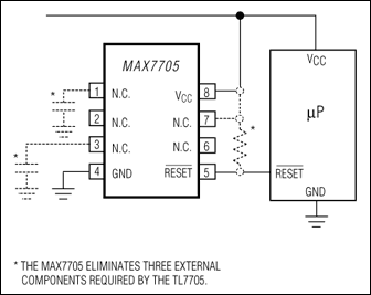 MAX7705：典型工作电路