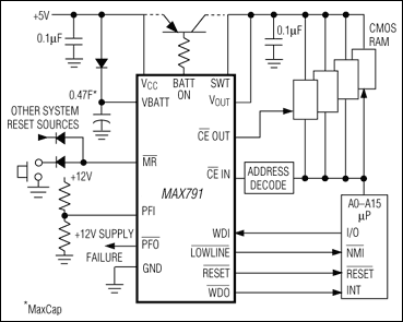 MAX791：典型工作电路