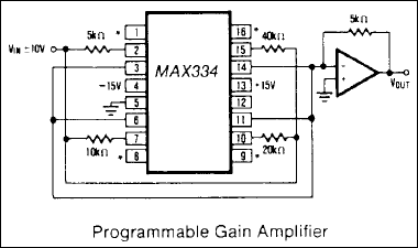 MAX334：典型工作电路