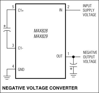 MAX828、MAX829：典型工作电路