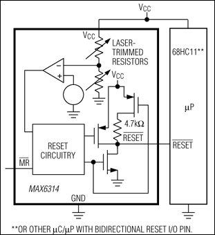 MAX6314：典型工作电路